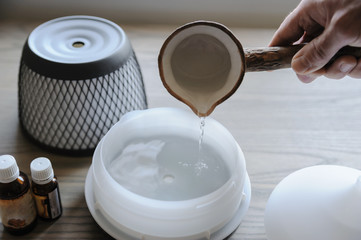 Ultrasonic aroma diffuser.
