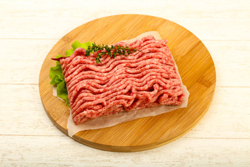 Raw minced beef meat