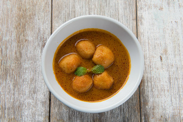 fish ball curry popular asian food