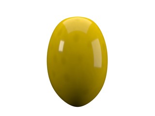 clear green olive. 3d illustration