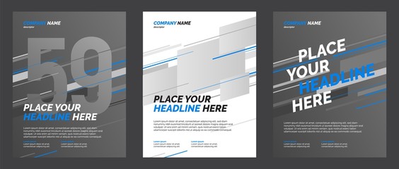 Set of Brochure Layout template, cover design background, annual reports. Can be adapt to Annual Report, Magazine, Poster, Corporate Presentation.