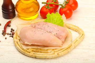 Raw chicken breast