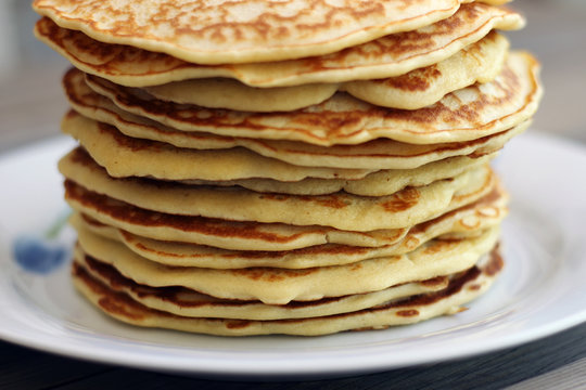 Stack of Pancakes on a Plate