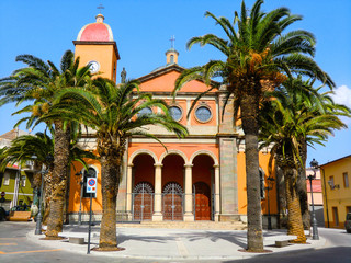 Fototapeta na wymiar OSCHIRI, SARDEGNA, The parish church dedicated to the Blessed Virgin Mary Immaculate, Oschiri, Sassari, Sardinia, Italy