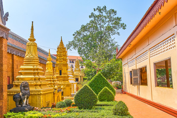 Wat Preah Prom Rath beautiful temple terrotory in Siem Reap, Cambodia