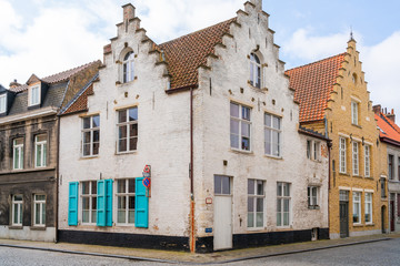 Fototapeta na wymiar Old historical buildings in Bruges, Belgium