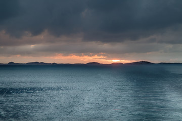 Fototapeta premium sunset at the ocean