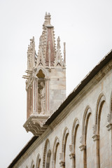 Details on the wall of Campo Santo Cemetery building in Pisa, Italy.