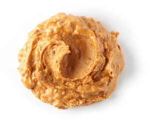 peanut butter on white background