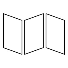 Map icon black color illustration flat style simple image