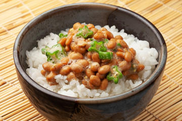 オクラと納豆ご飯