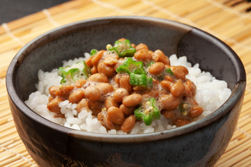 オクラと納豆ご飯