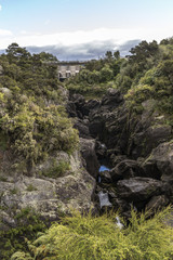 Aratiatia Dam on the Waikato River, New Zealand