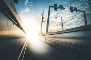 Sonnenuntergang in Stadt, Urban