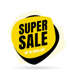 Sale Yellow banner template design, Big sale special offer. end of season special offer banner. vector illustration.