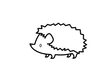 ハリネズミ(線画)