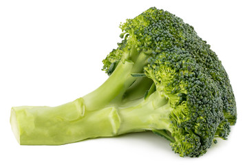 Fresh broccoli isolated on white background. With clipping path. Full depth of field
