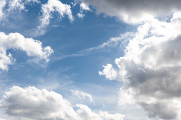 Blue cloudy sky during sunshine