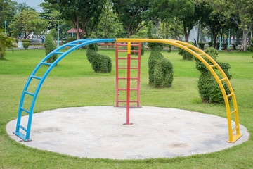 Children playground in park.