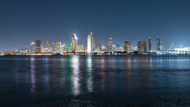 San Diego Skyline from Coronado at Night