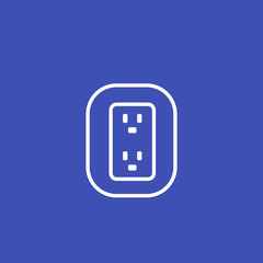 uk, british socket vector icon