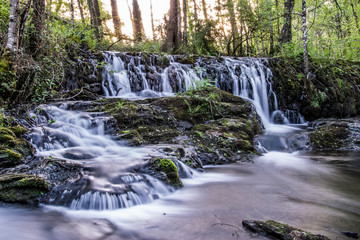 waterfall in a river
