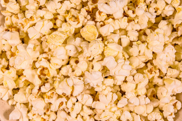 Texture of the roasted popcorn for the background
