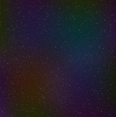 Night starry sky, cosmic dust. Dark background with bright particles.