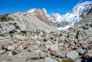Fototapeta na wymiar Climbing to Piedras Blancas Glacier 