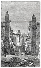 Luxor Obelisks, Egypt, France (from Das Heller-Magazin, December 20, 1834)