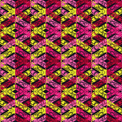 Seamless abstract geometric pattern. The texture of the zigzag. Scribble texture. Textile rapport.