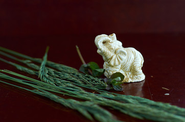white porcelain elephant