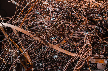 Metal texture. Scrap metal. Metallurgical plant waste.