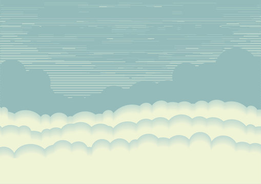 Vector clouds background illustration for text
