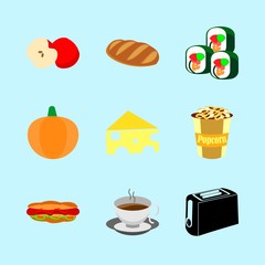 icons about Food with diet, food, hotdog, hamburger and dinner