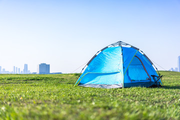 camping tent on the grass