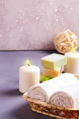 Spa setting therapy with flowers