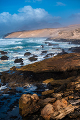 Westküste von Fuerteventura Blick in Richtung La Pared