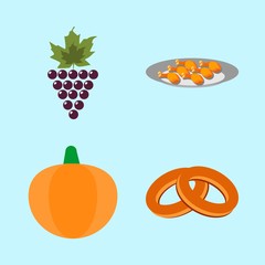 icons about Food with folk, pastry, lunch, fresh and fried chiken