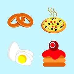 icons about Food with cream, bread, tasty, culture and diet