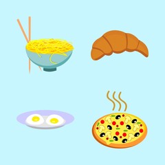 icons about Food with dessert, breakfast, cooking, dish and salami