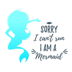 cute mermaid character silhouette