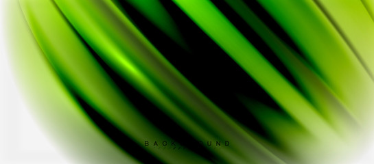 Blurred fluid colors background, abstract waves lines, vector illustration