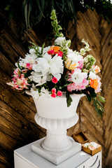 Beautiful serving and decor at the wedding