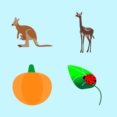 icons about Animal with white, wildlife, leaf, kind and gloomy
