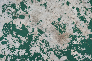Green wall paint crack background