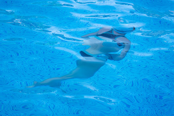 blur man in the pool