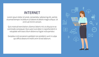 Internet Banner Multicolor Vector Illustration