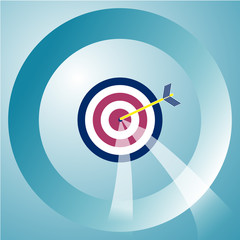 Concept business vector illustration. Arrow on the Target!!
