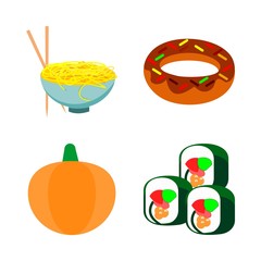 icons about Food with spaghetti, dinner, halloween, tasty and chinese